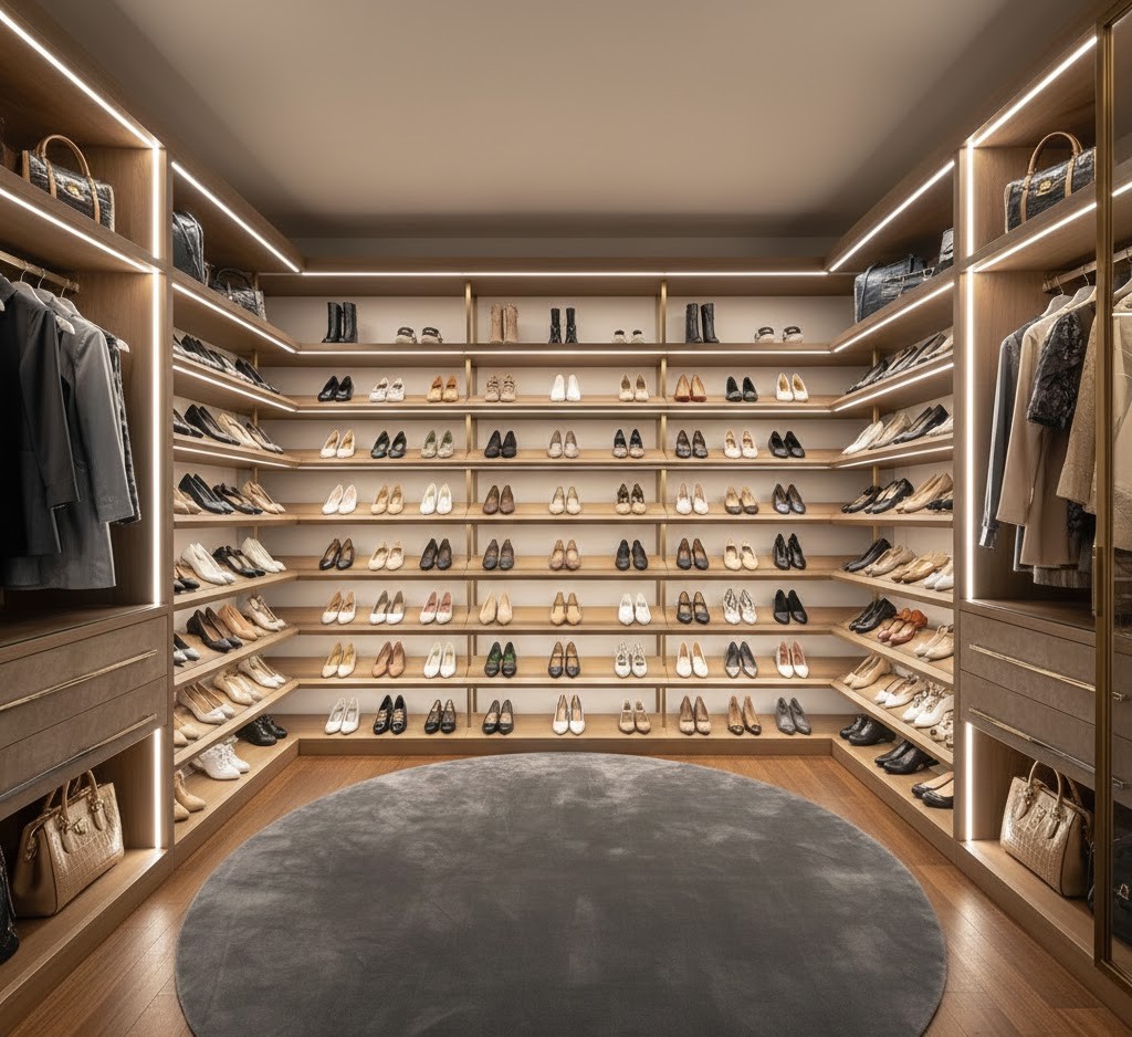 Modulaire schoenenwand